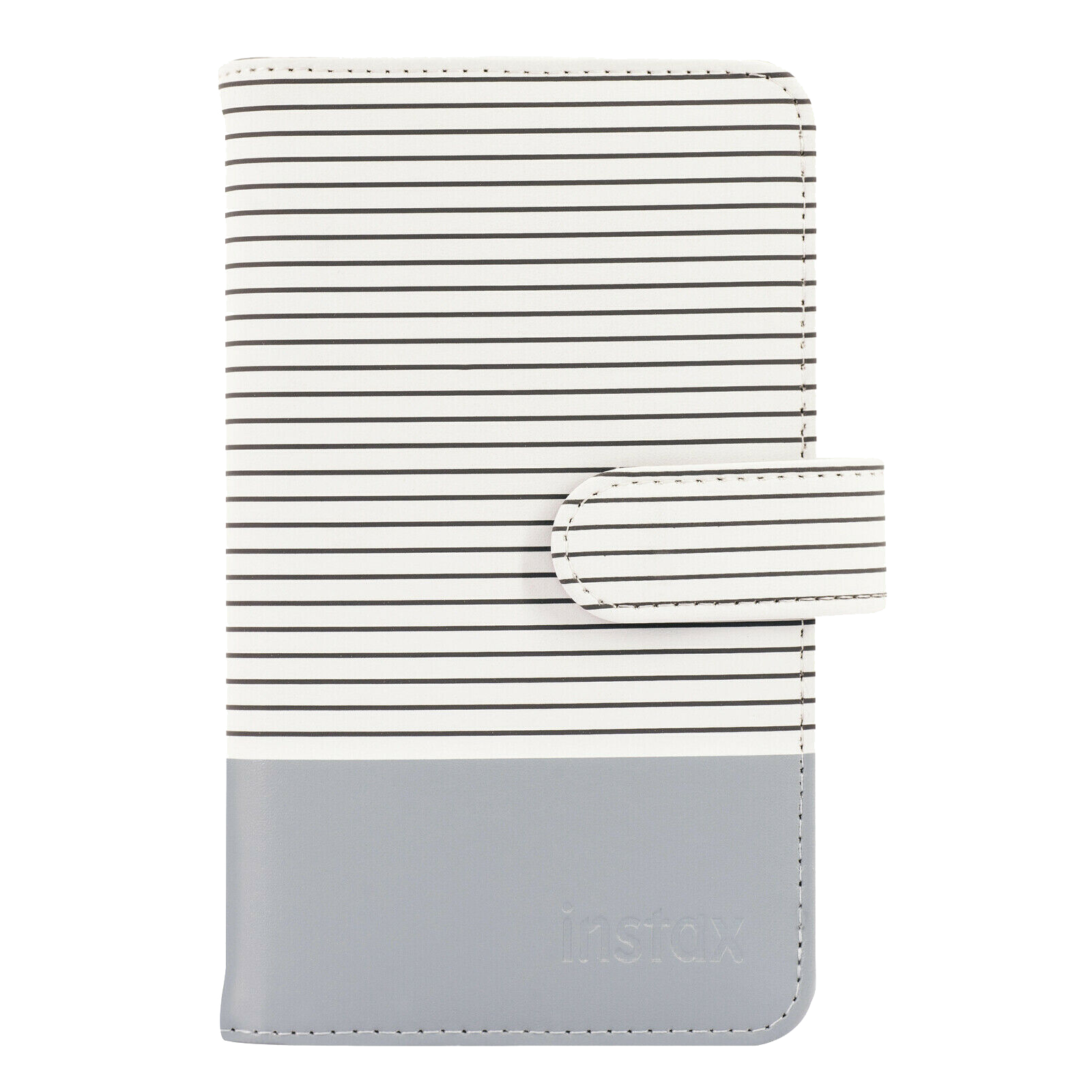 Albums instax mini LAPORTA "Striped Smo White", sar kabatiņām, 108 fotogrāfijām