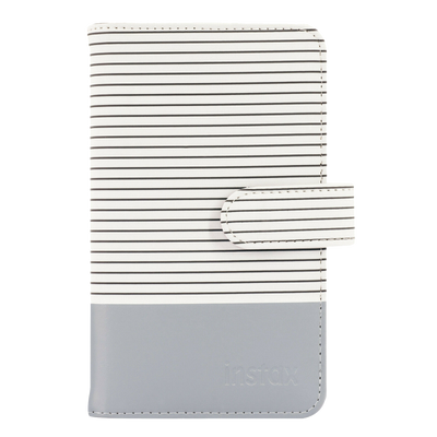 Albums instax mini LAPORTA "Striped Smo White", sar kabatiņām, 108 fotogrāfijām