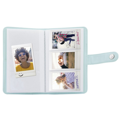 Albums instax mini LAPORTA "Striped Ice Blue", ar kabatiņām, 108 fotogrāfijām