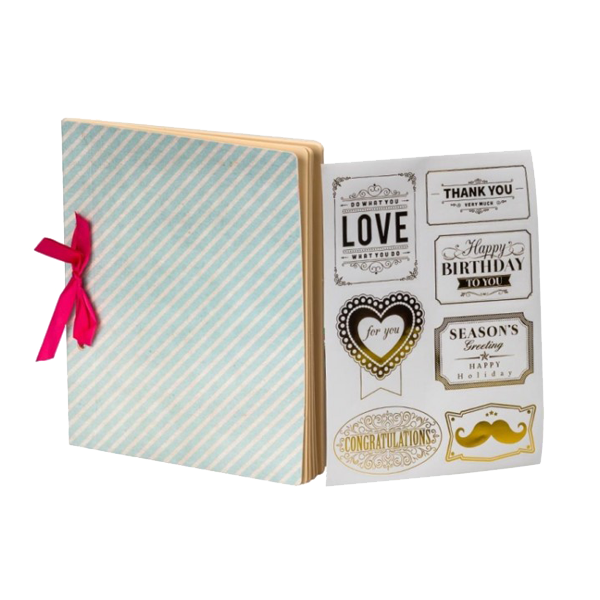 Albums instax Scrapbook "Blue Stripe" 20x20, 16 lpp.