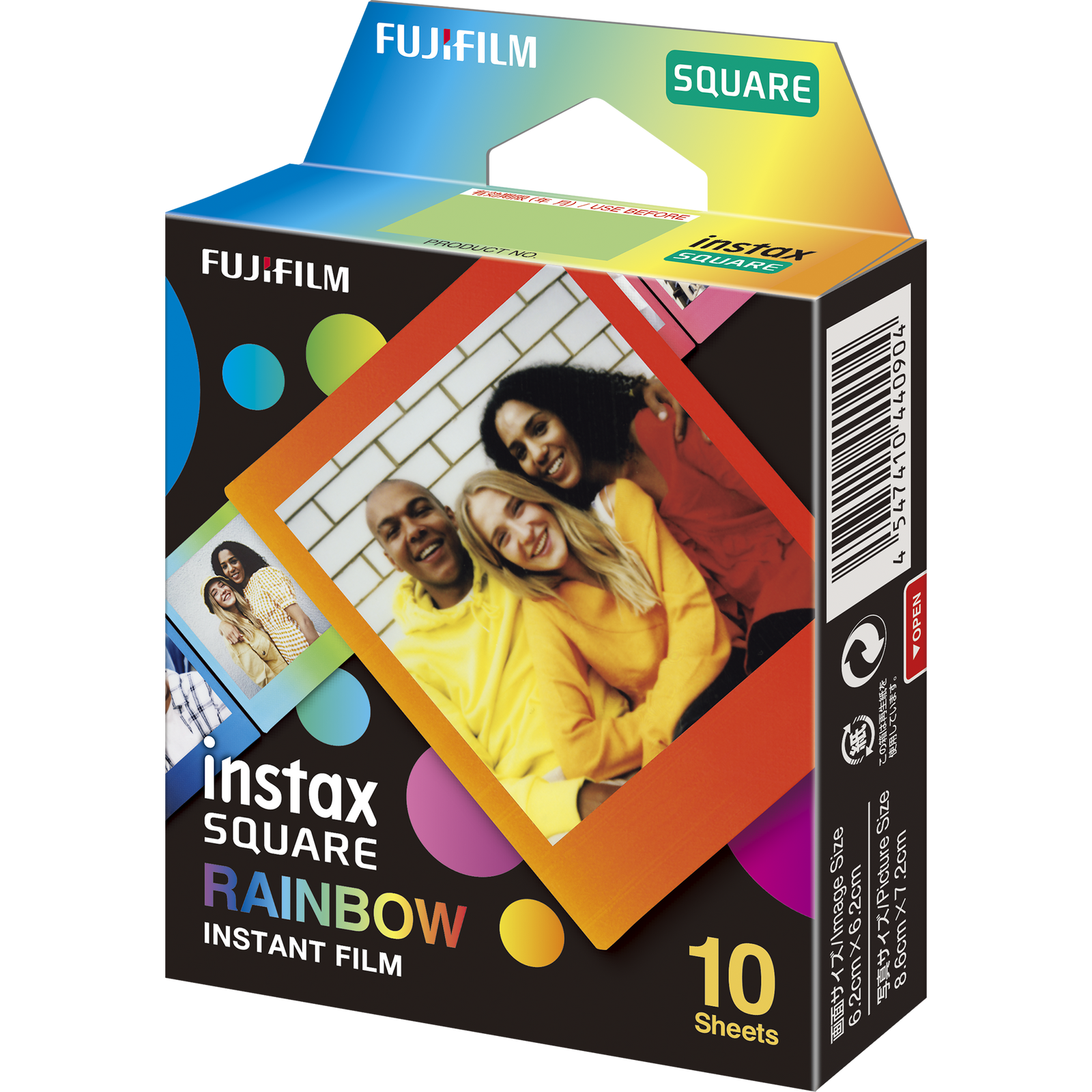 instax SQUARE foto filma RAINBOW (10gab.)