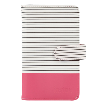 Albums instax mini LAPORTA "Striped Fla Pink", ar kabatiņām, 108 fotogrāfijām