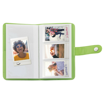 Albums instax mini LAPORTA "Striped Lim Green", ar kabatiņām, 108 fotogrāfijām