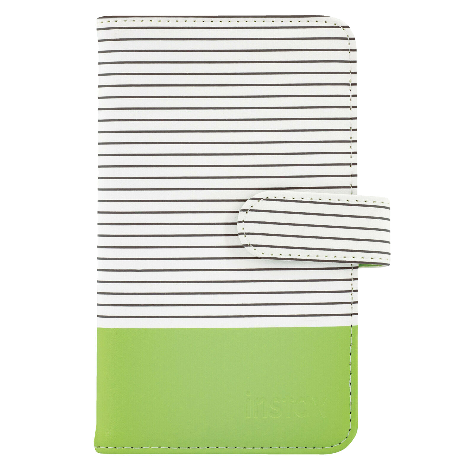 Albums instax mini LAPORTA "Striped Lim Green", ar kabatiņām, 108 fotogrāfijām