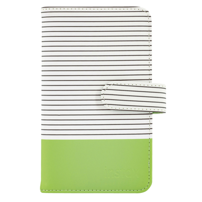 Albums instax mini LAPORTA "Striped Lim Green", ar kabatiņām, 108 fotogrāfijām