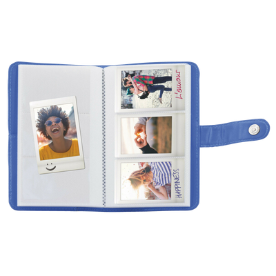 Albums instax mini LAPORTA "Striped Cob Blue", ar kabatiņām, 108 fotogrāfijām