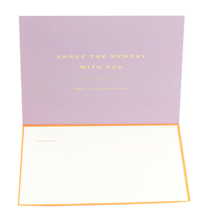 instax Wide pastkarte oranža/violeta