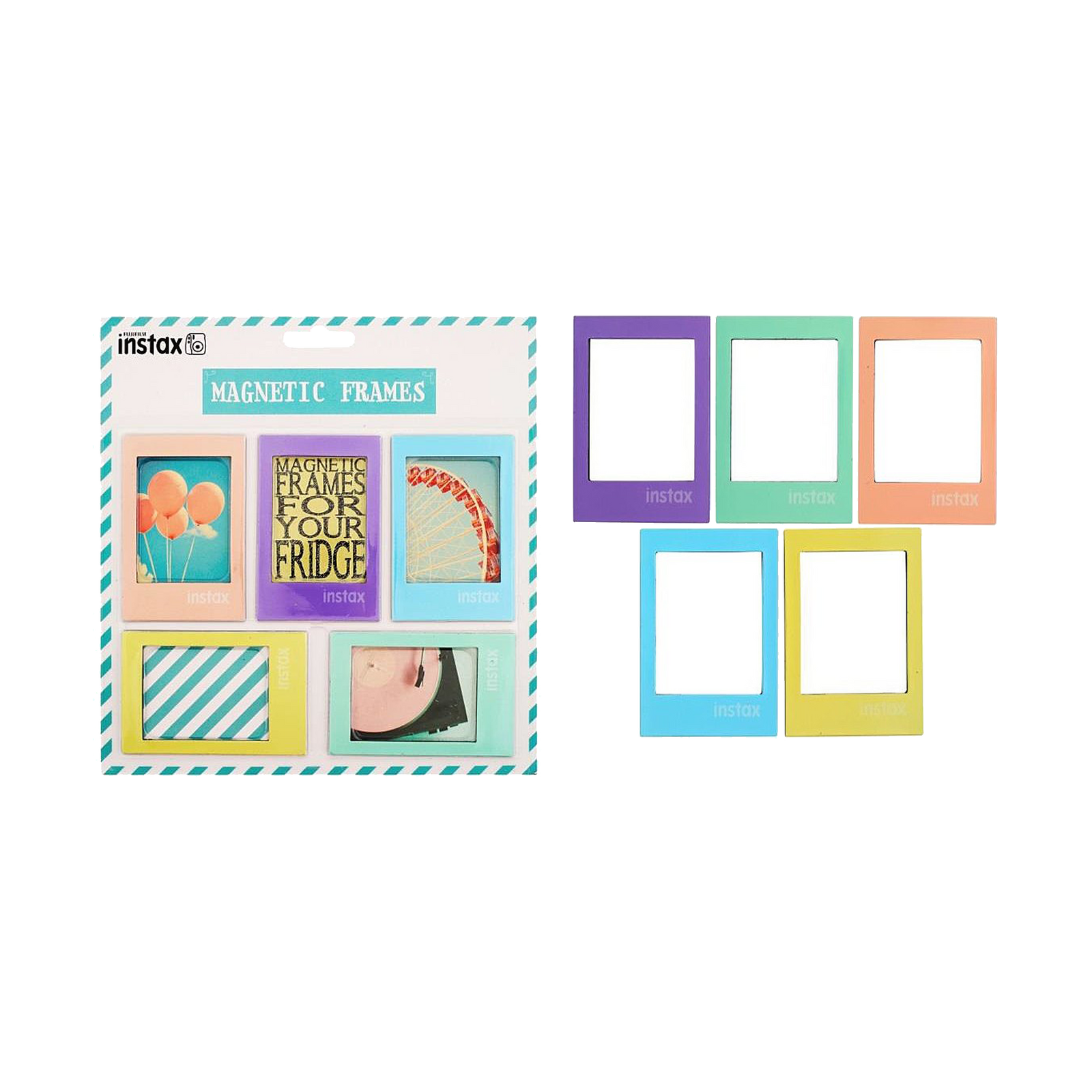 instax foto magnētiskie rāmīši, pastelis (5 gab.)