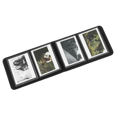 Albums instax wide, lina, tumši pelēks, ar kabatiņām, 80 fotogrāfijām.
