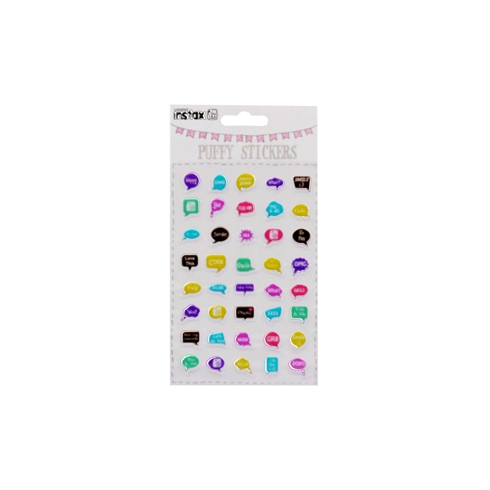 instax mīksto uzlīmju komplekts "Speech" (40 gab.)