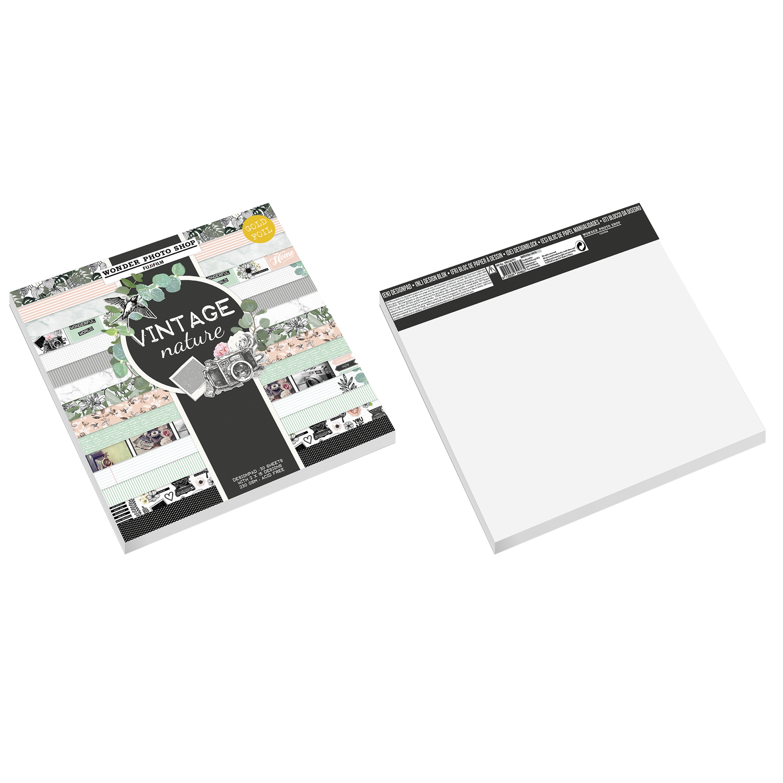 Dekoratīvo papīra lokšņu komplekts VINTAGE 30,5x30,5 cm