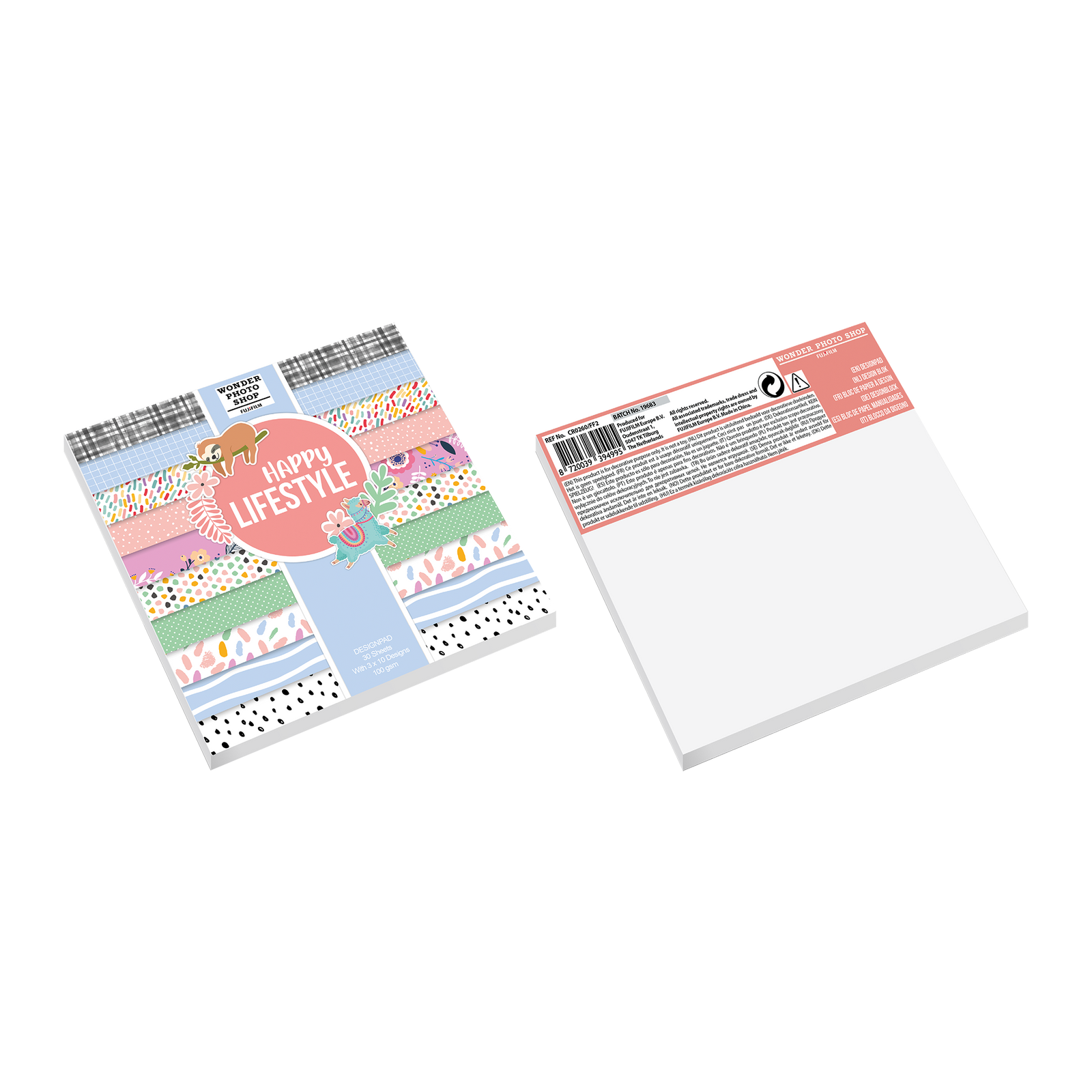 Dekoratīvā papīra lokšņu komplekts LIFESTYLE 15x15 cm