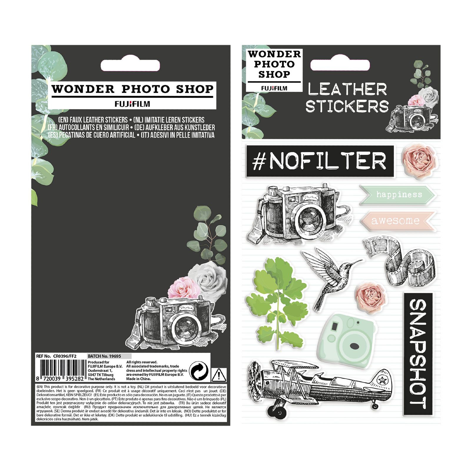 Uzlīmju (PU āda) komplekts VINTAGE, 9 gab.