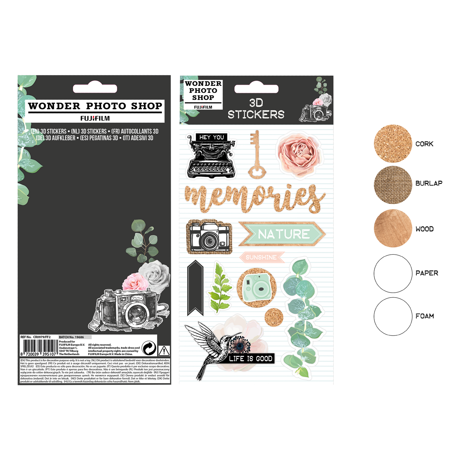 Uzlīmju (3D) komplekts VINTAGE, 13 gab.