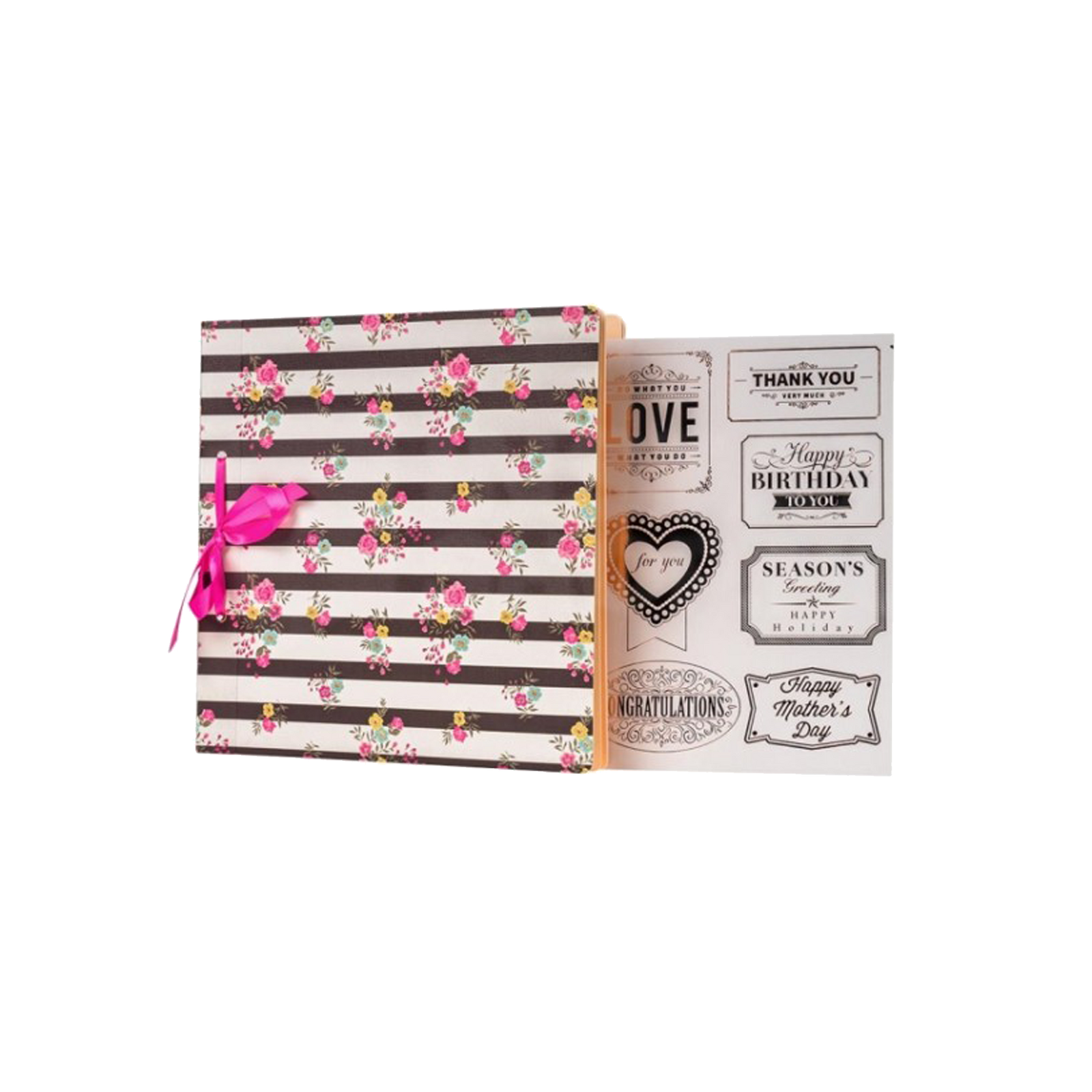 Albums instax Scrapbook "Floral & Stripes" 20x20, 16 lpp.