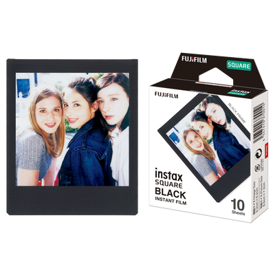 instax SQUARE foto filma GLOSSY BLACK FRAME (10gab.)